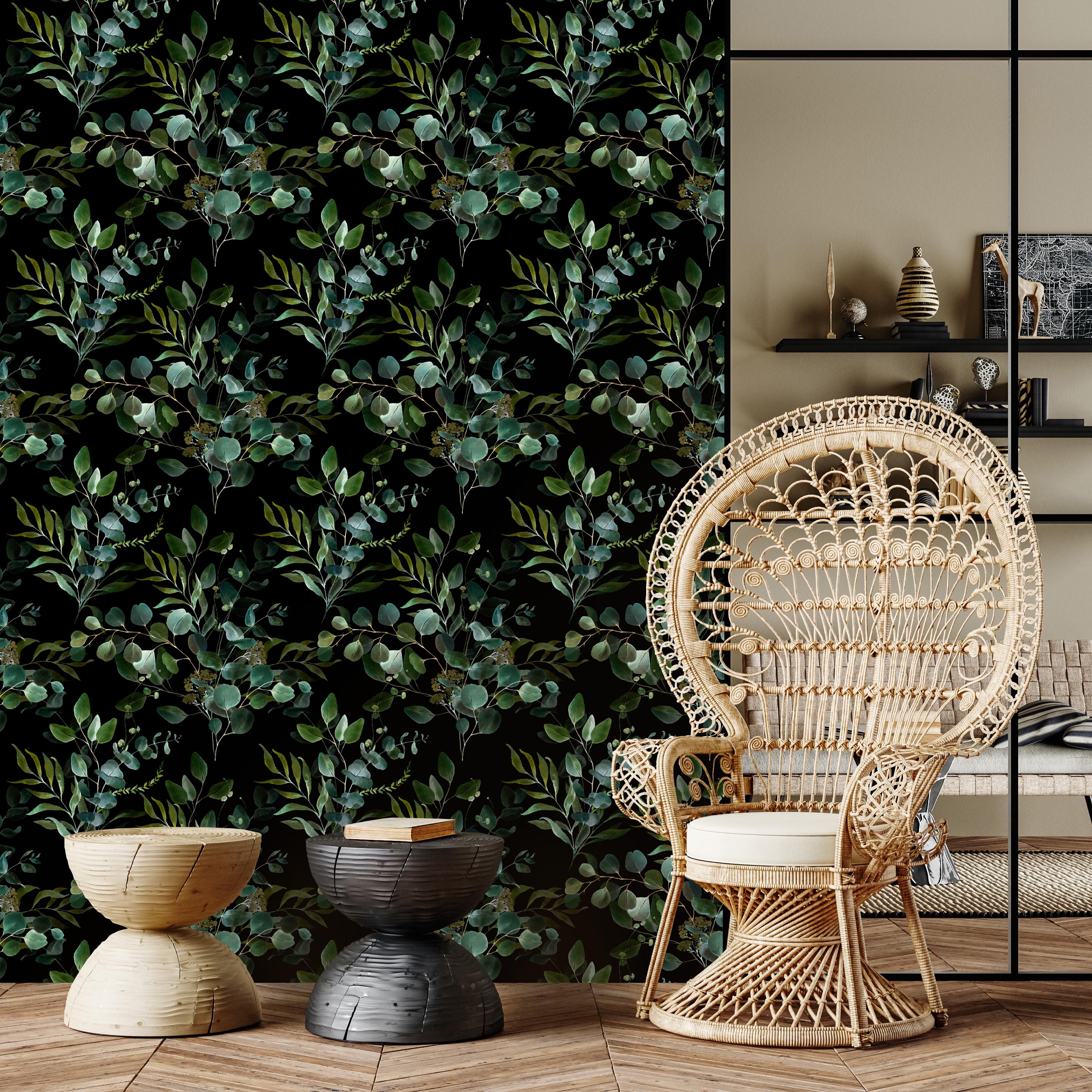 Repeating Wallpaper Roll - Painted Nature