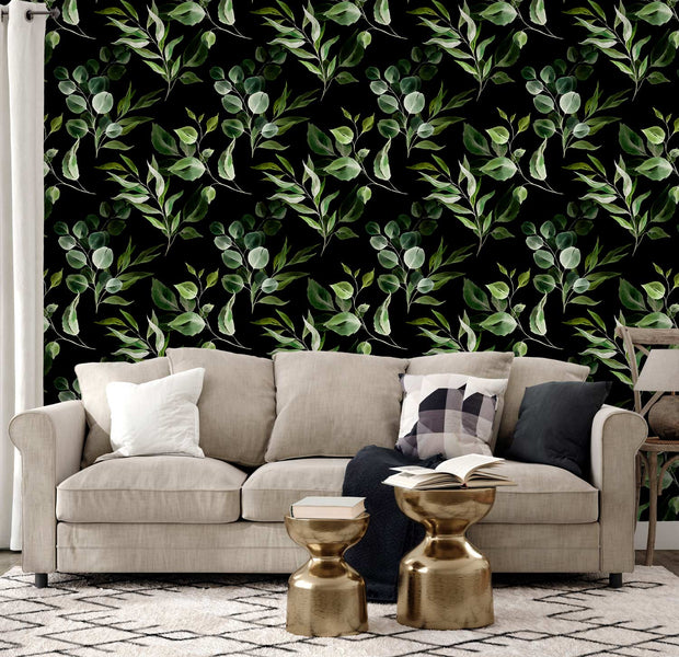 Repeating Wallpaper Roll - Bouquet Of Greenery