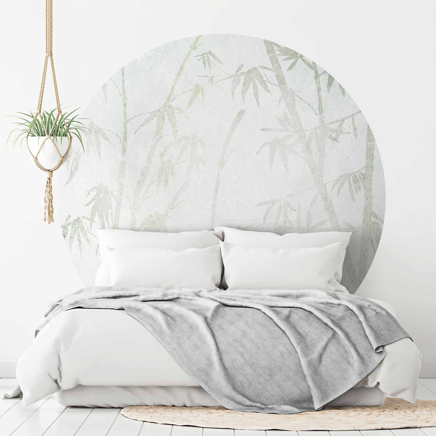 Round Botanical Wall Mural - Jungle In Asia