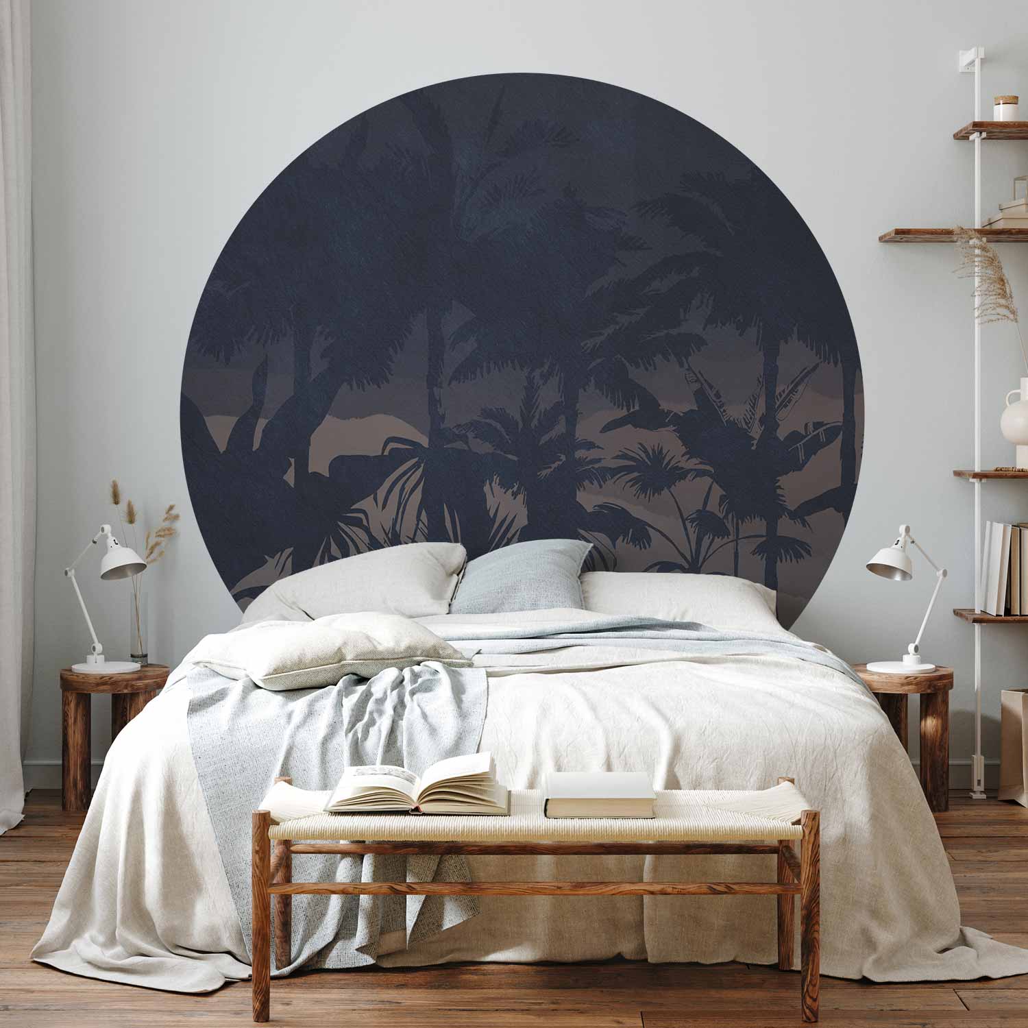Round Wall Mural - Jungle At Night