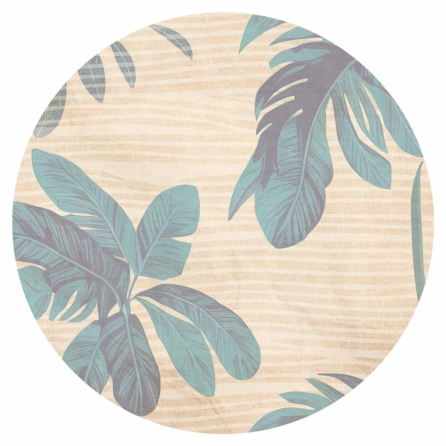 Round Wall Mural - Misty Tropics