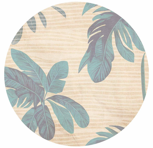 Round Wall Mural - Misty Tropics