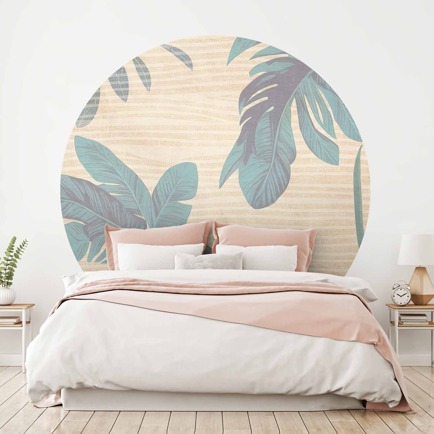 Round Wall Mural - Misty Tropics