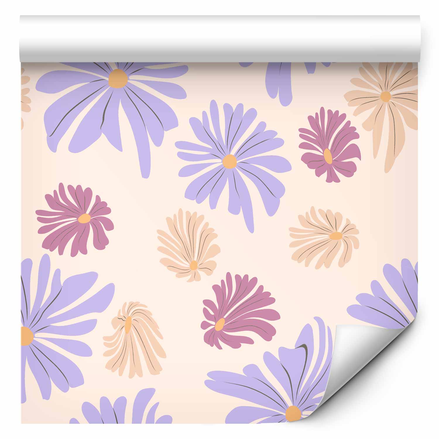 Repeating Wallpaper Roll - Floating Flowers