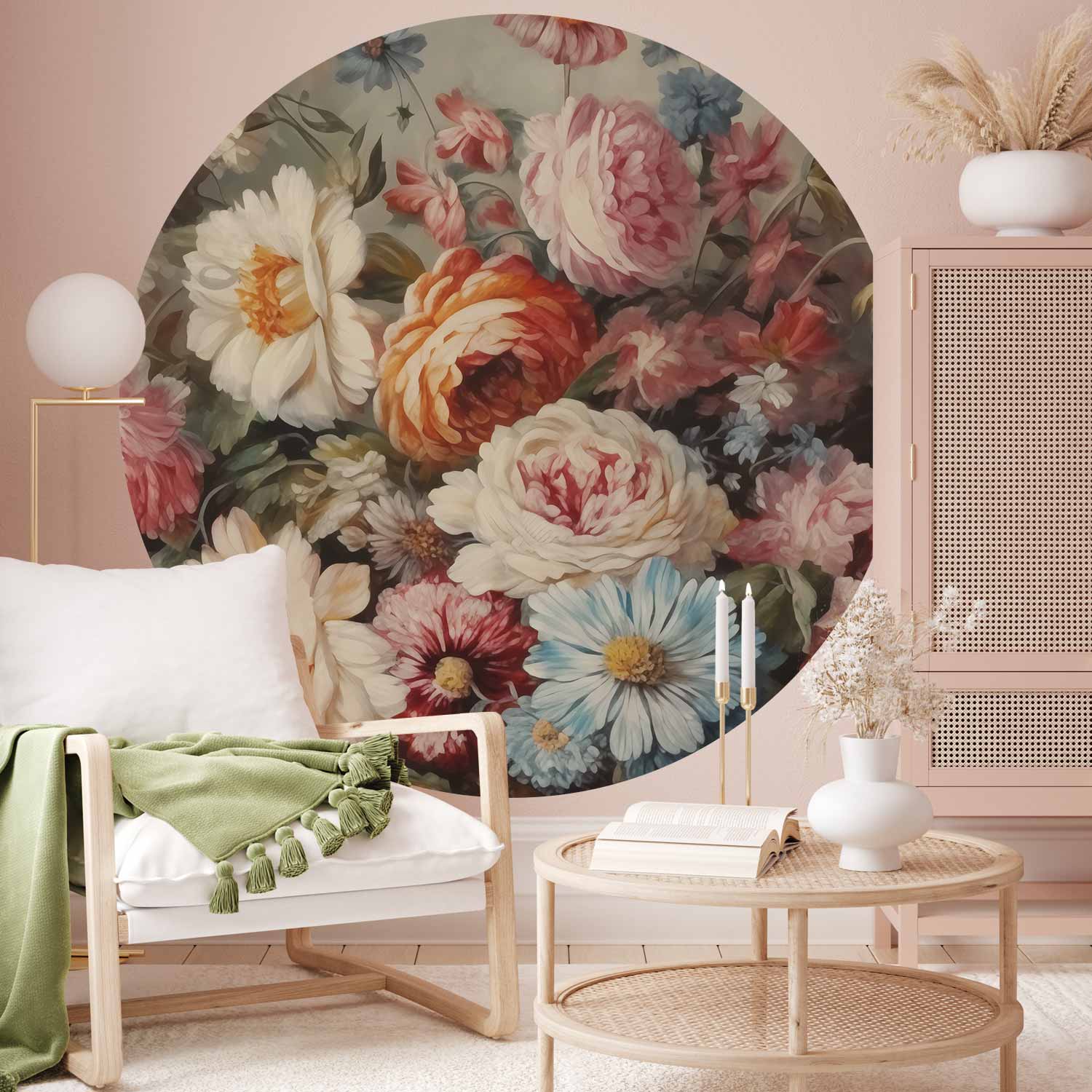 Round Wall Mural - The Scent Of Garden Flowers