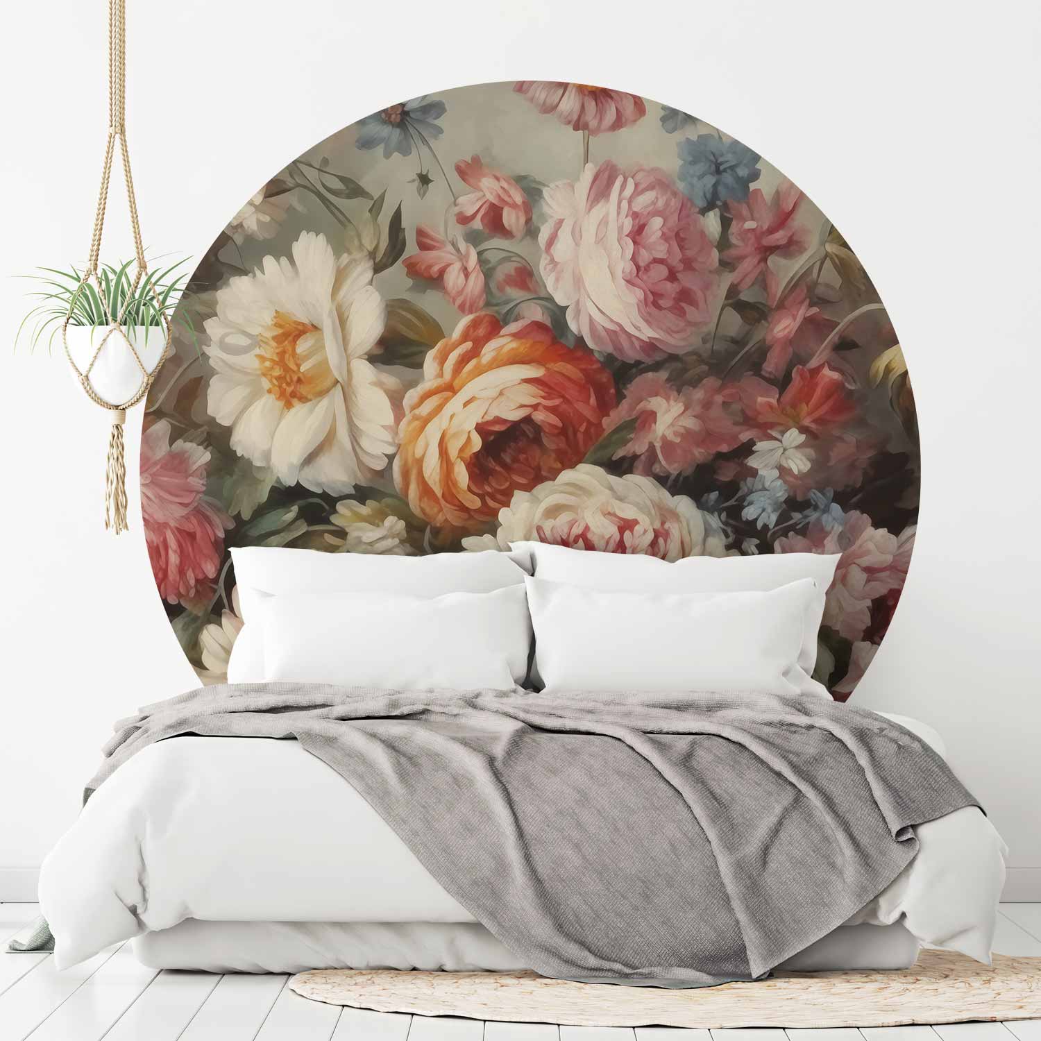 Round Wall Mural - The Scent Of Garden Flowers