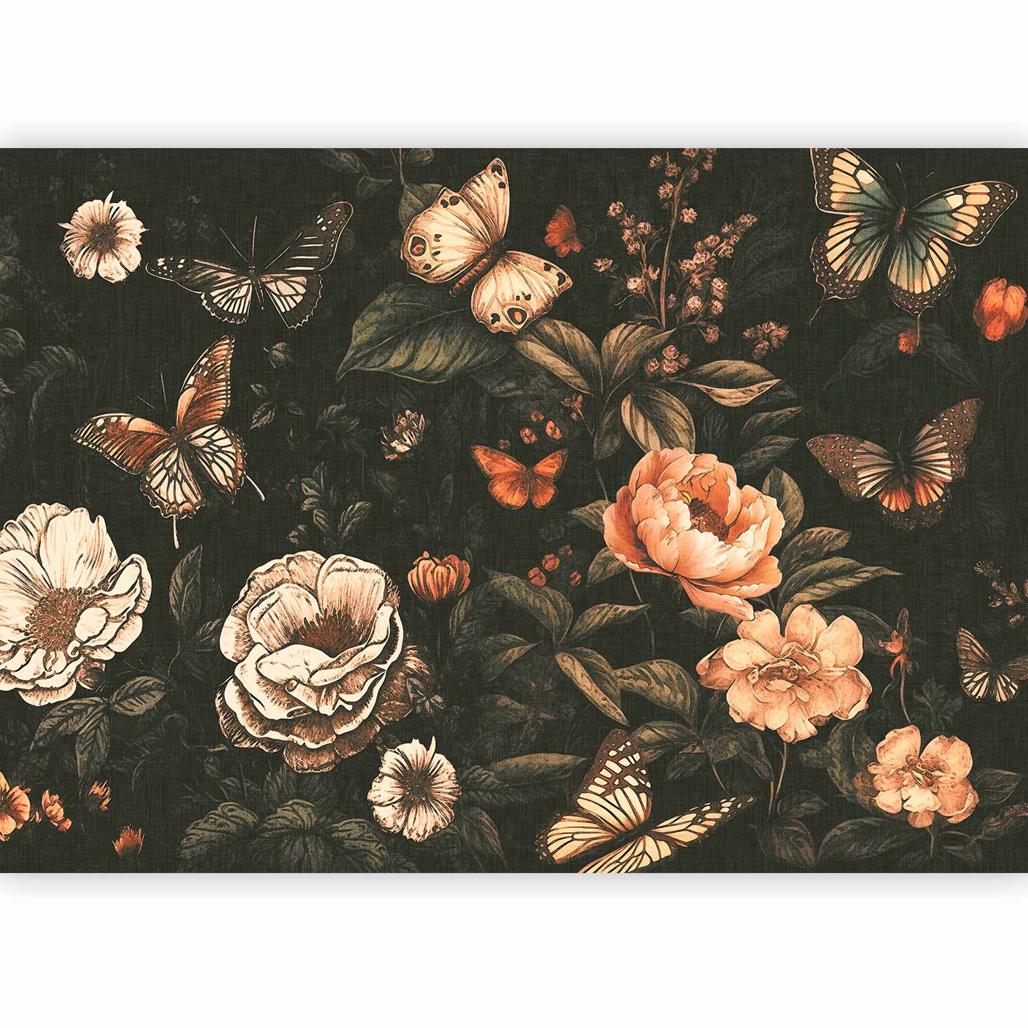 Premium Floral Wall Mural - Rustic Garden