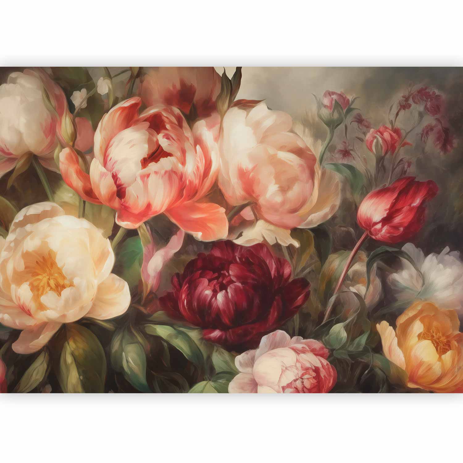 Premium Floral Wall Mural - Charismatic Peonies