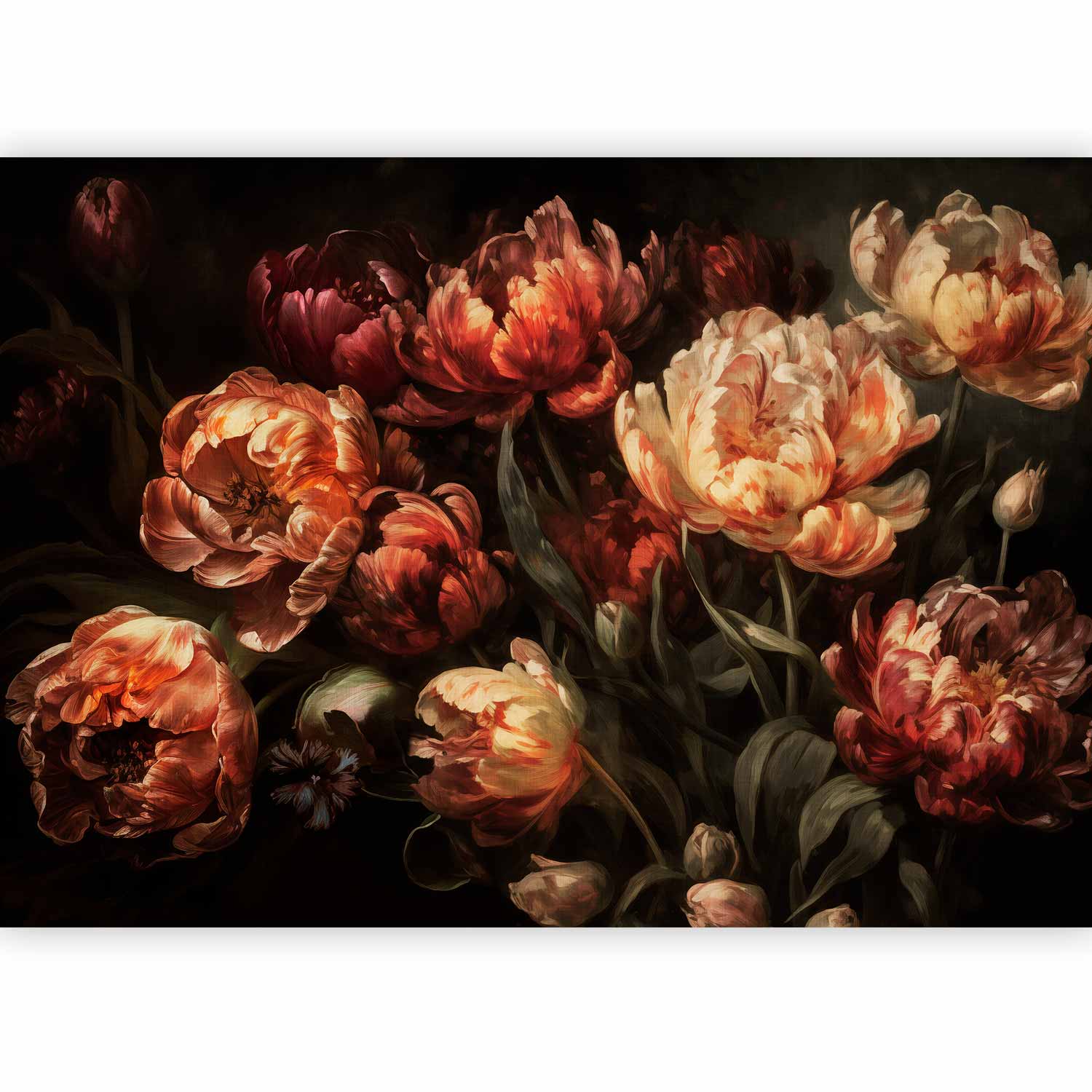 Premium Floral Wall Mural - Blooming Tulips