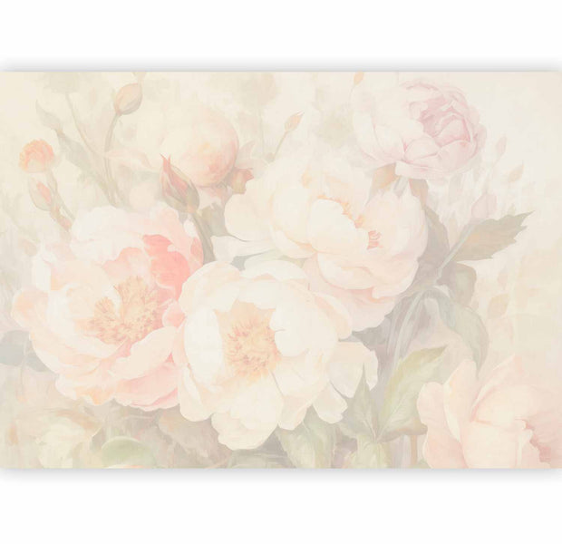 Premium Floral Wall Mural - Peonies In The Mist