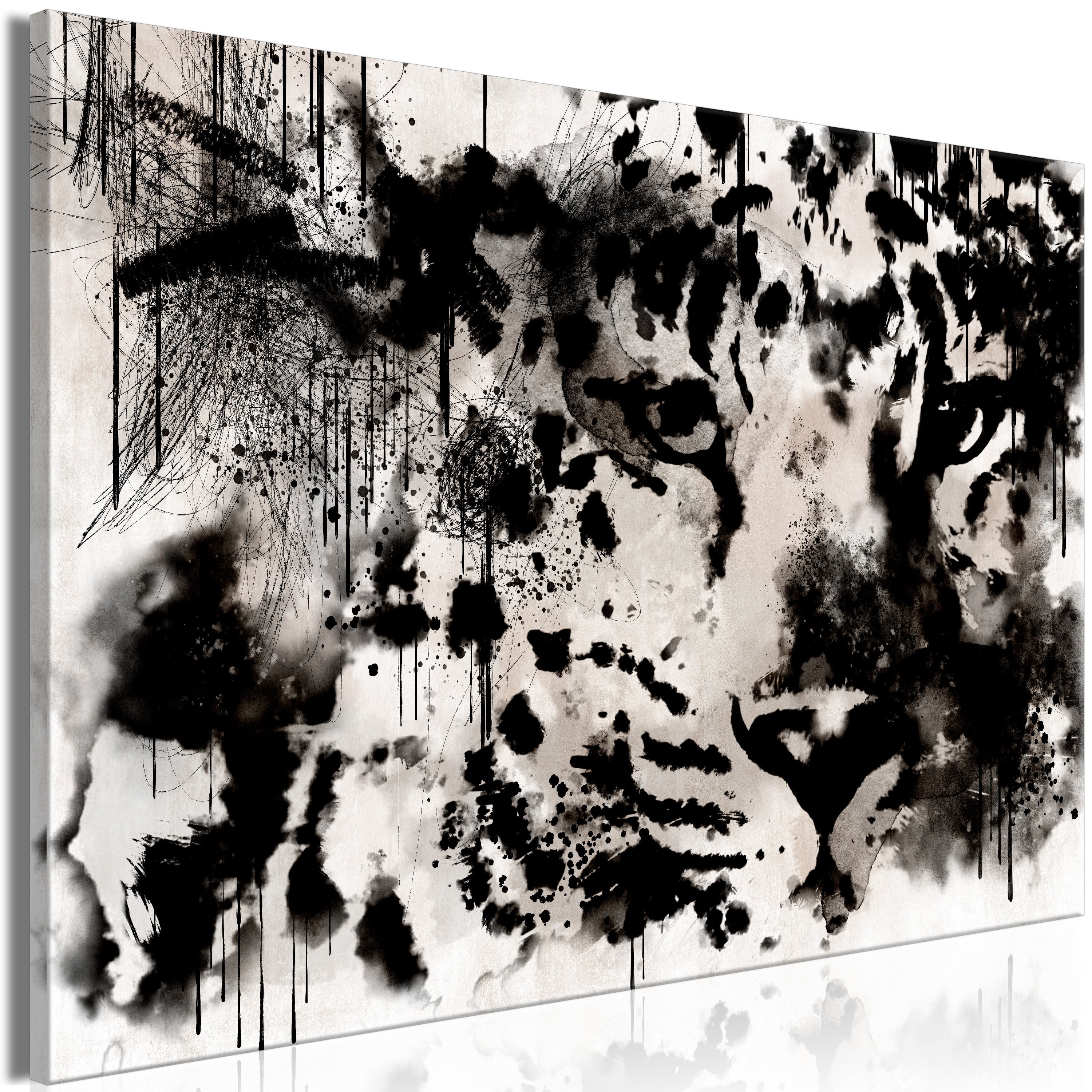 Abstract Canvas Wall Art - Black Look