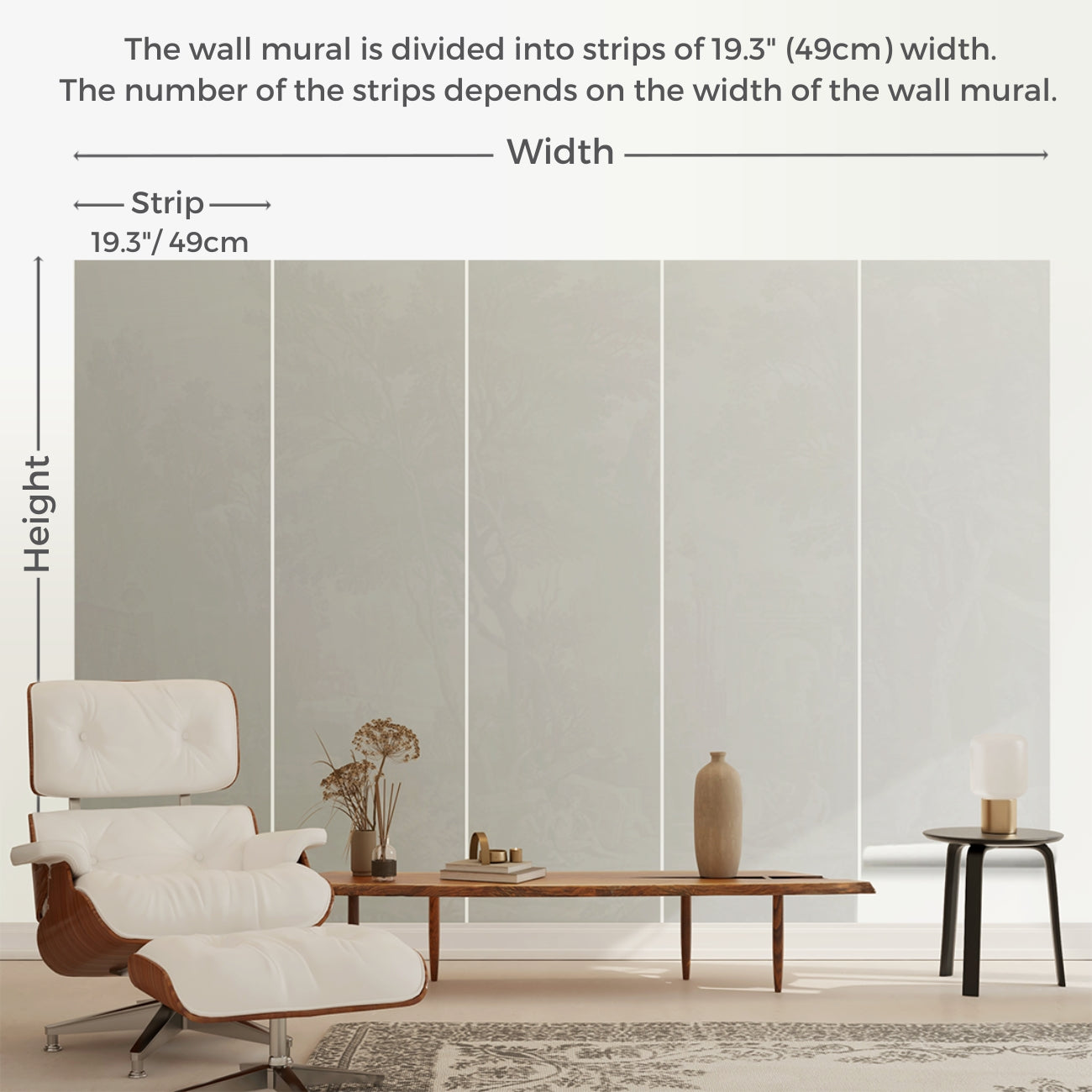 Peel & Stick Abstract Wall Mural - Concrete Wall Art - Removable Wallpaper