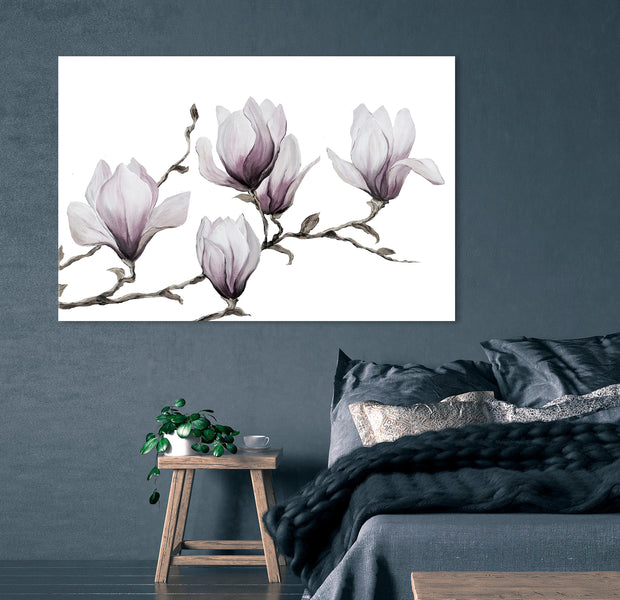 Floral Canvas Wall Art - Painted Magnolias