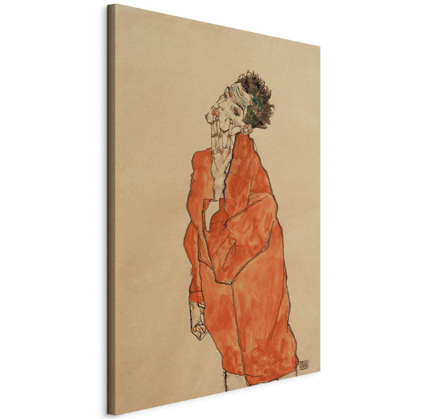 Reproduction Canvas Wall Art - Man in Orange Jacket