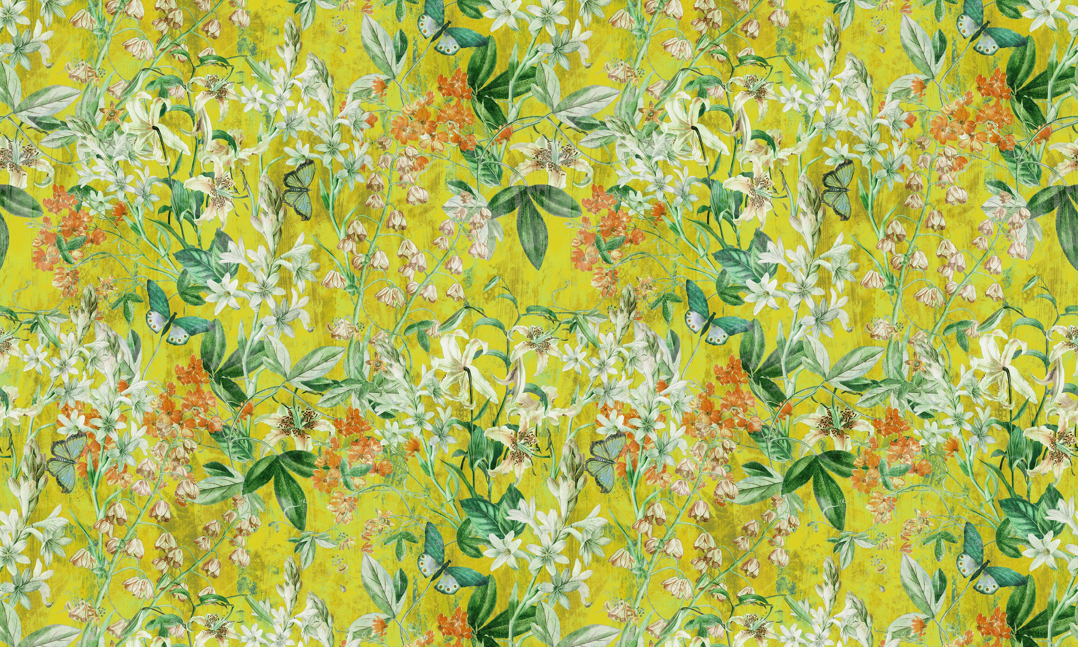 Premium Wallpaper Wall Mural - Spring Garden  Lemon
