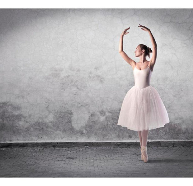 Ballet Wallpaper Wall Mural - Ballerina On Grey Background