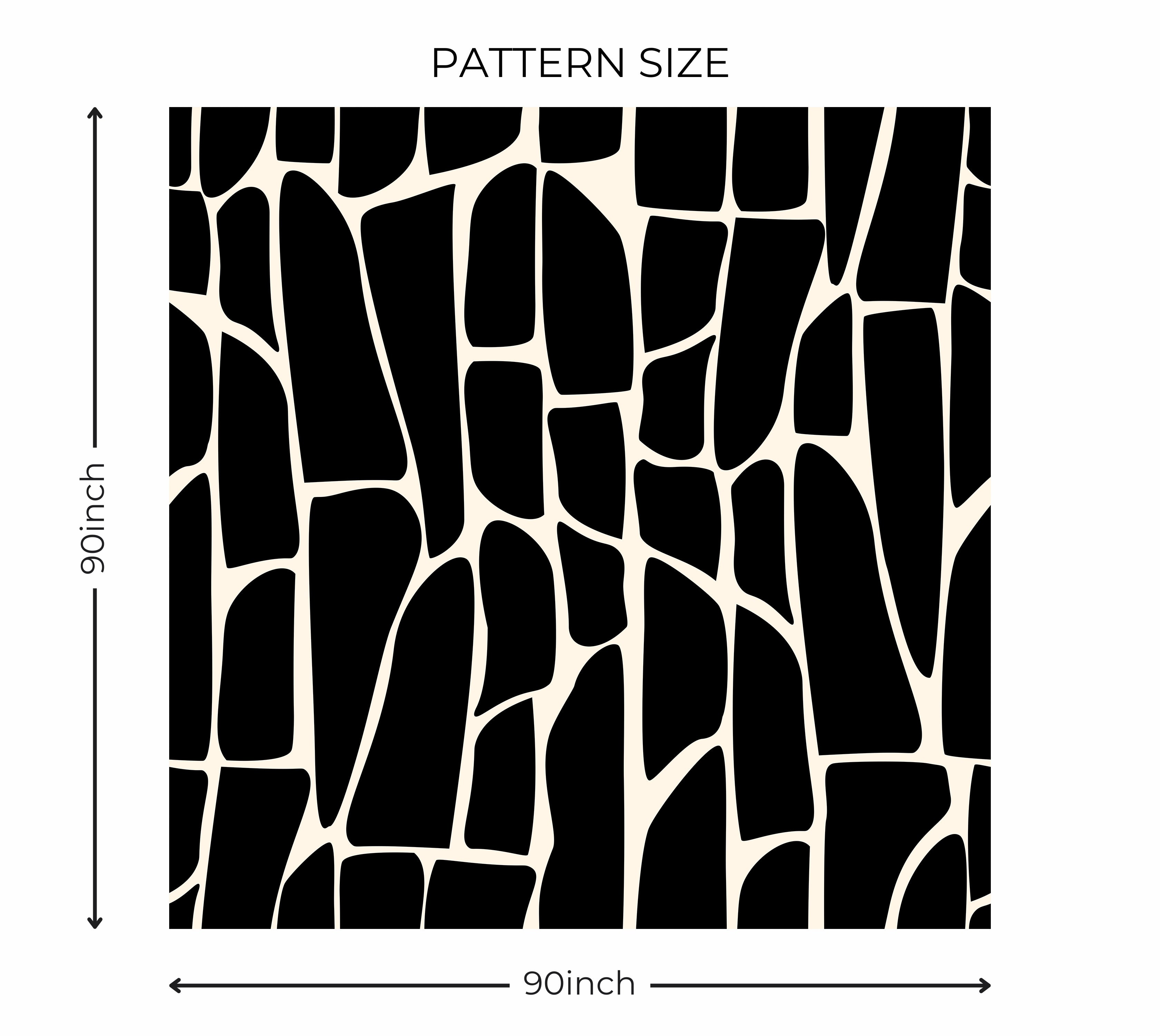 Premium Wallpaper Wall Mural - Geometric Pattern Black