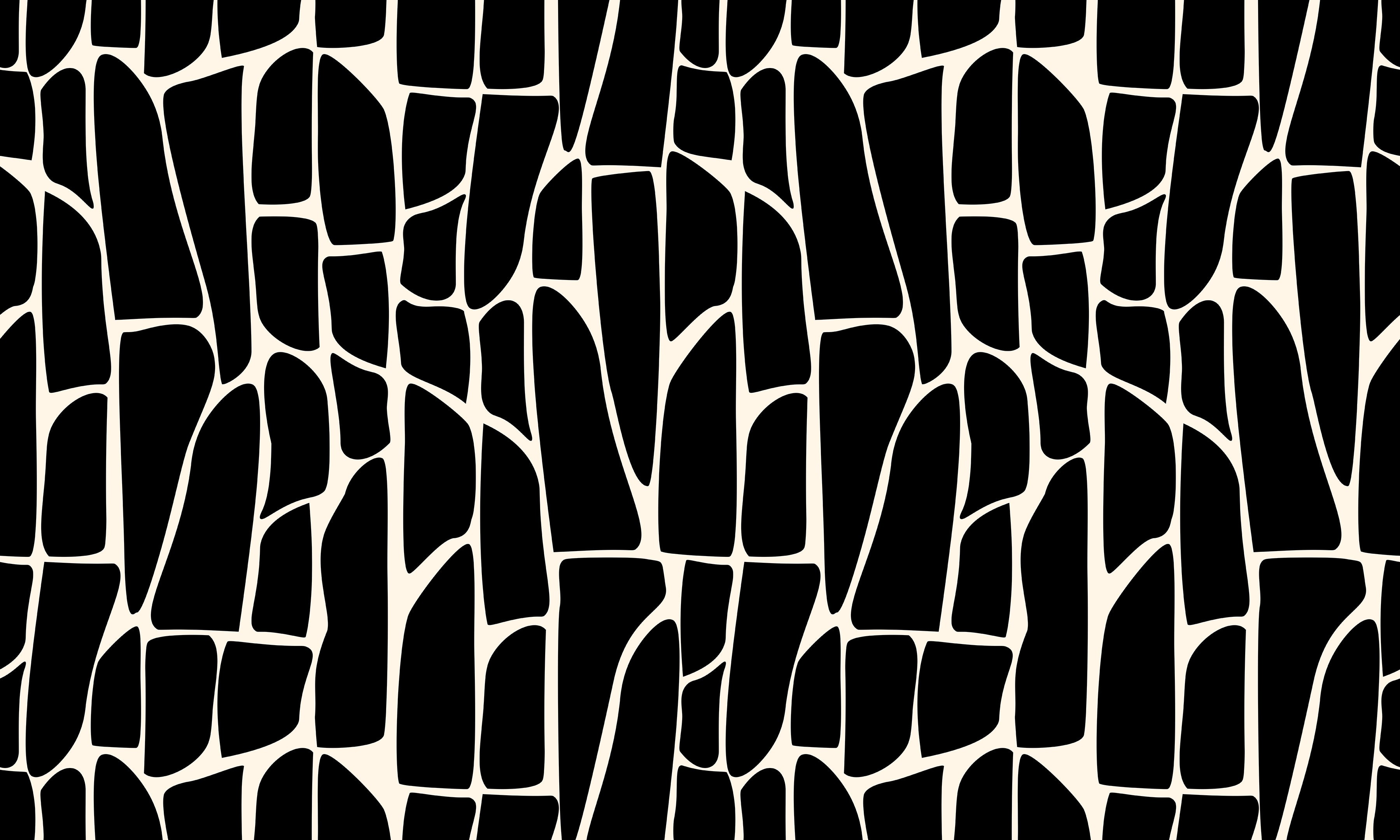 Premium Wallpaper Wall Mural - Geometric Pattern Black