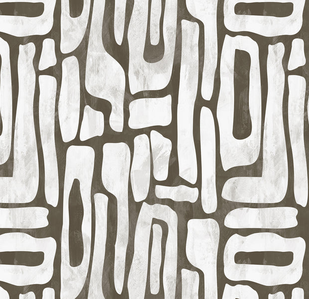 Premium Wallpaper Wall Mural - Earthy Shapes Smoky Gray