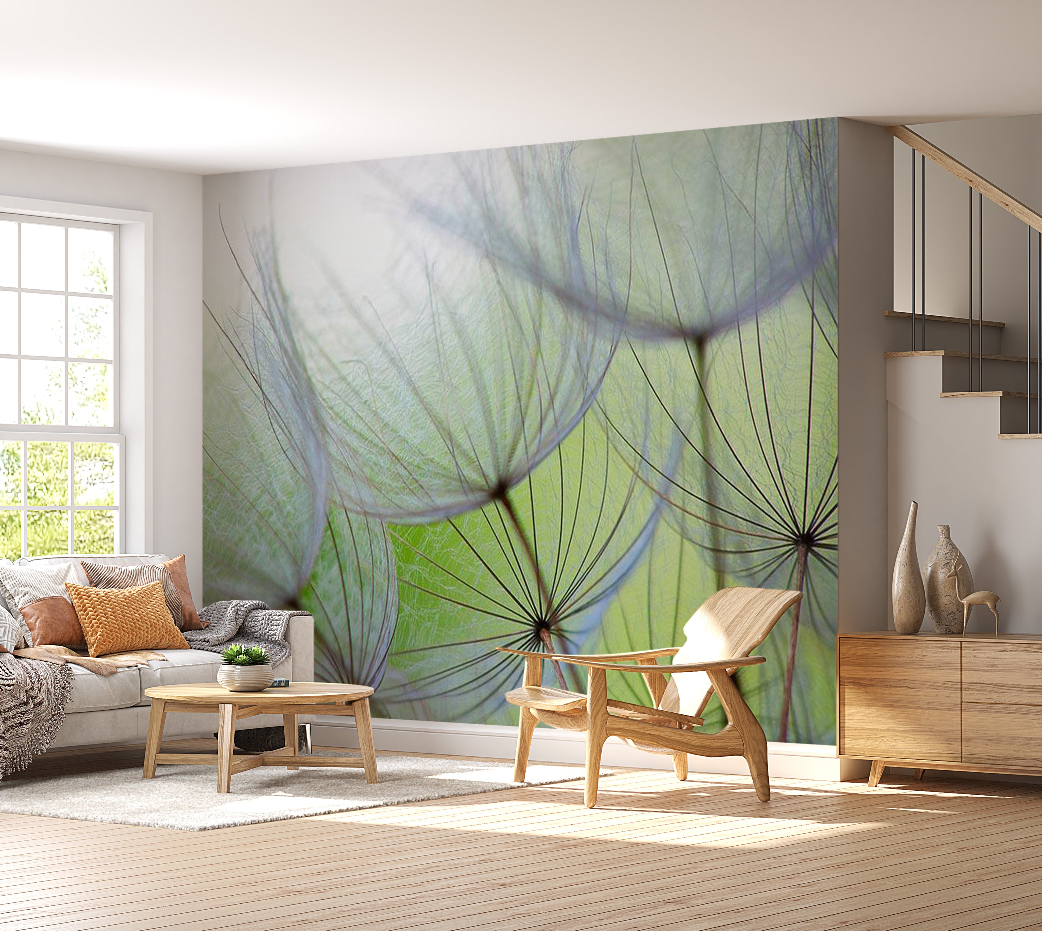 Botanical Wallpaper Wall Mural - Dandelions