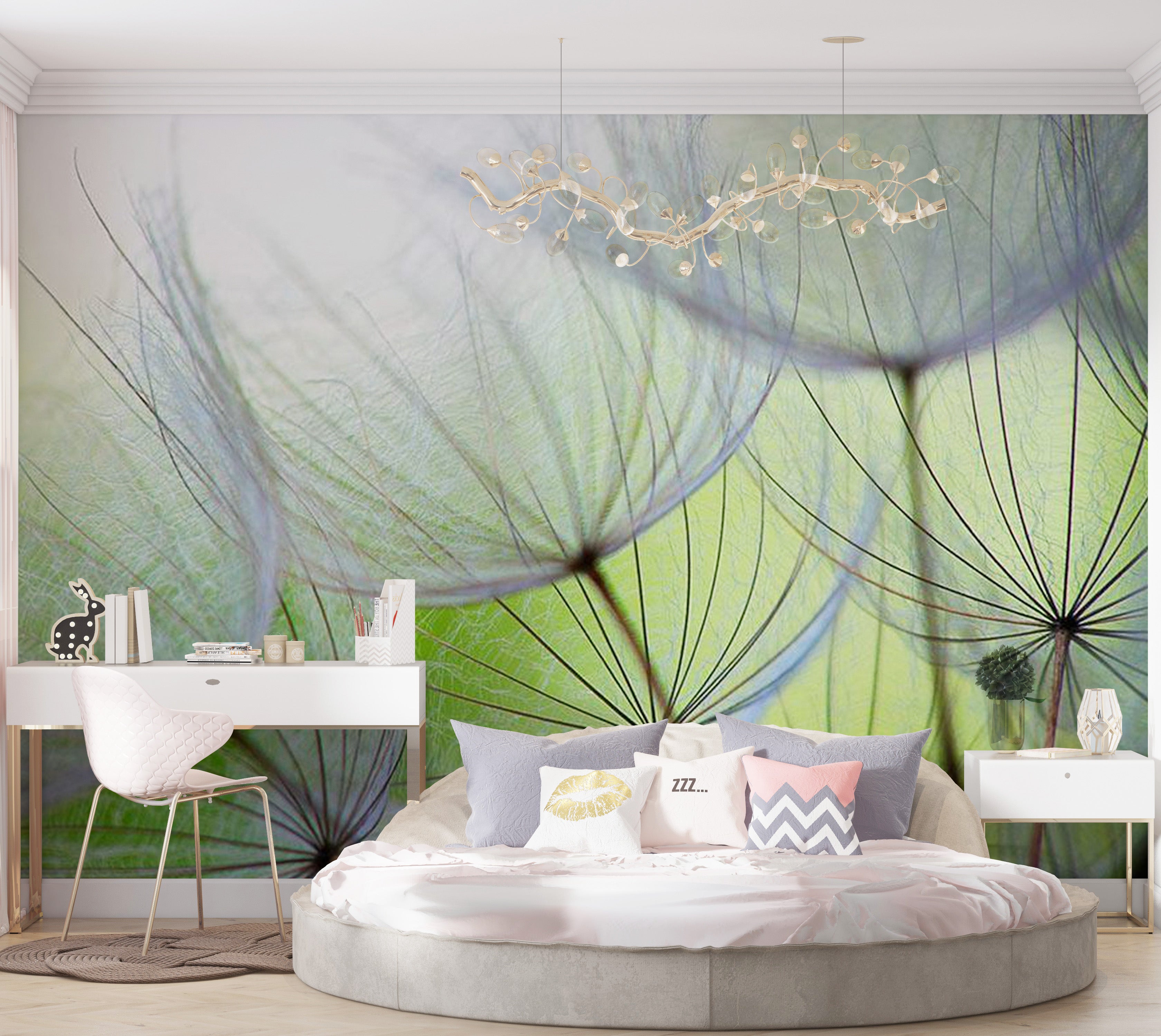 Botanical Wallpaper Wall Mural - Dandelions