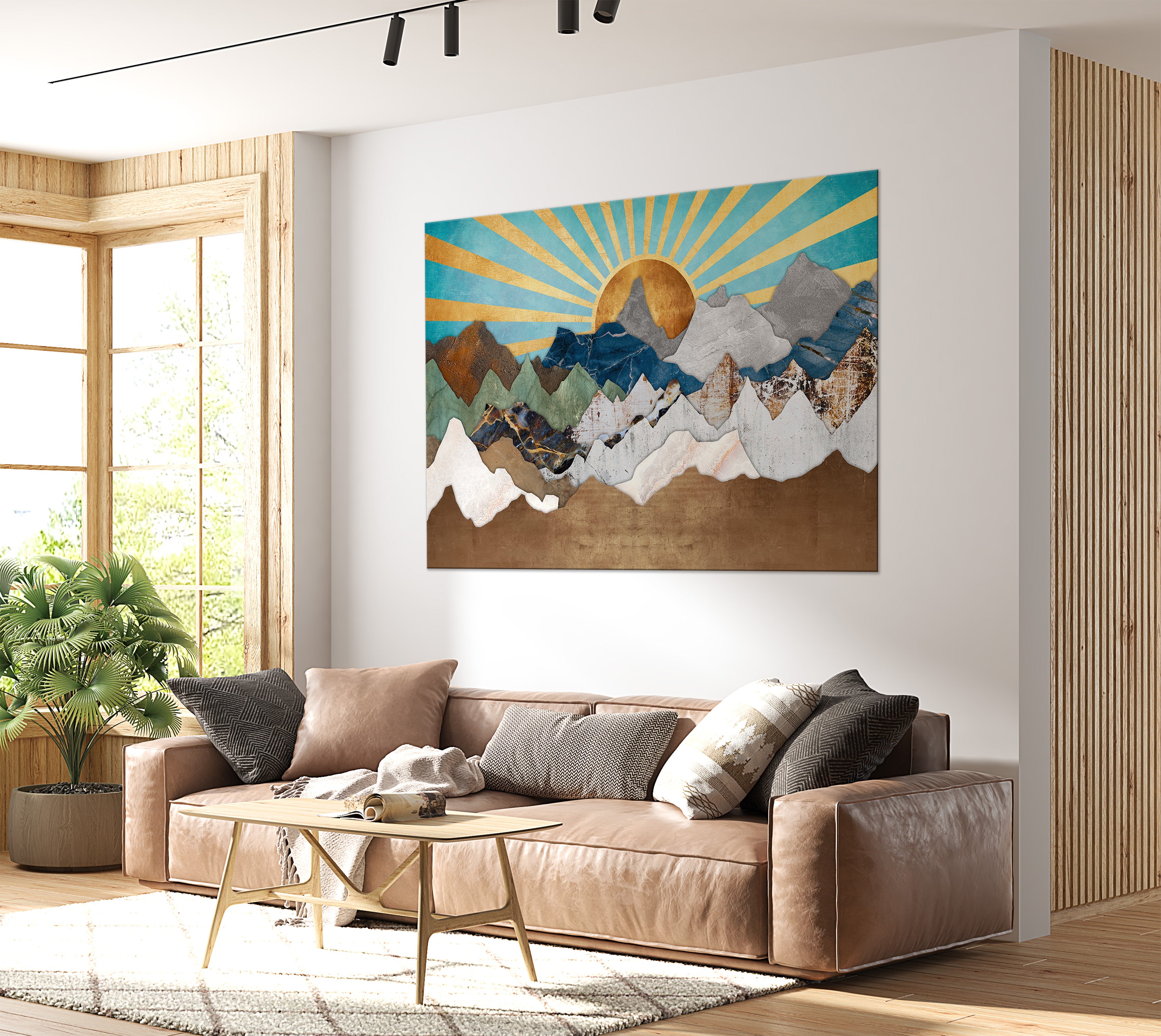 Landscape Canvas Wall Art - Morning in the Mountains