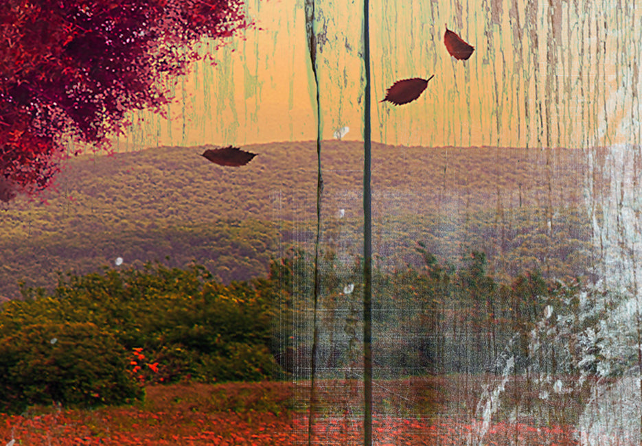 Stretched Canvas Landscape Art - Lovers’ Autumn