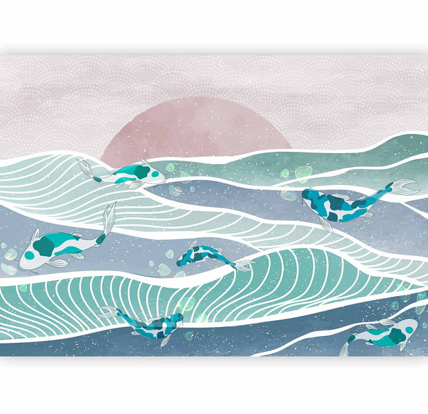 Premium Animal Wall Mural - Fish On The Waves