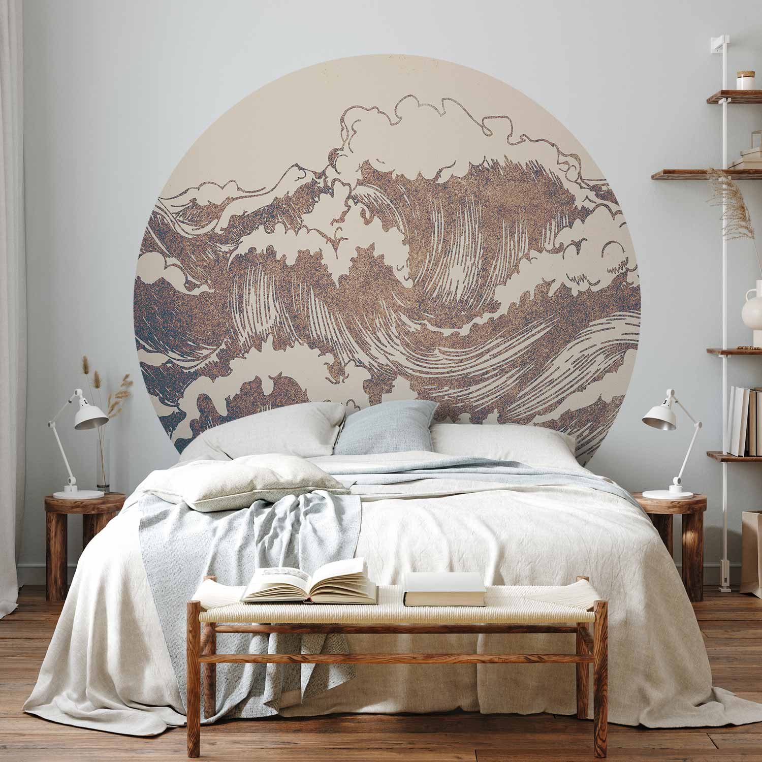 Round Wall Mural - Giant Waves