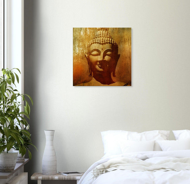 Buddha Head on Distressed Background Canvas