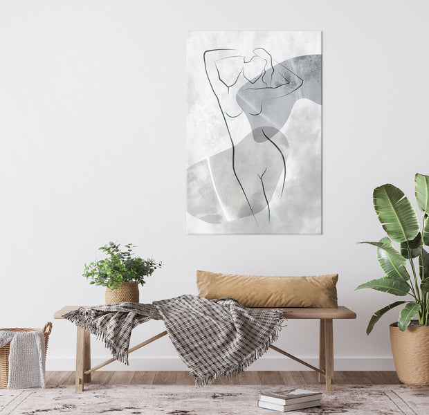 Abstract Canvas Wall Art - Resting Muse