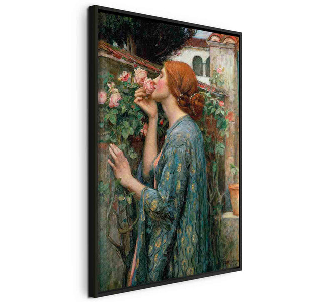 Floating Framed Canvas Art - The Soul of the Rose - John William Waterhouse