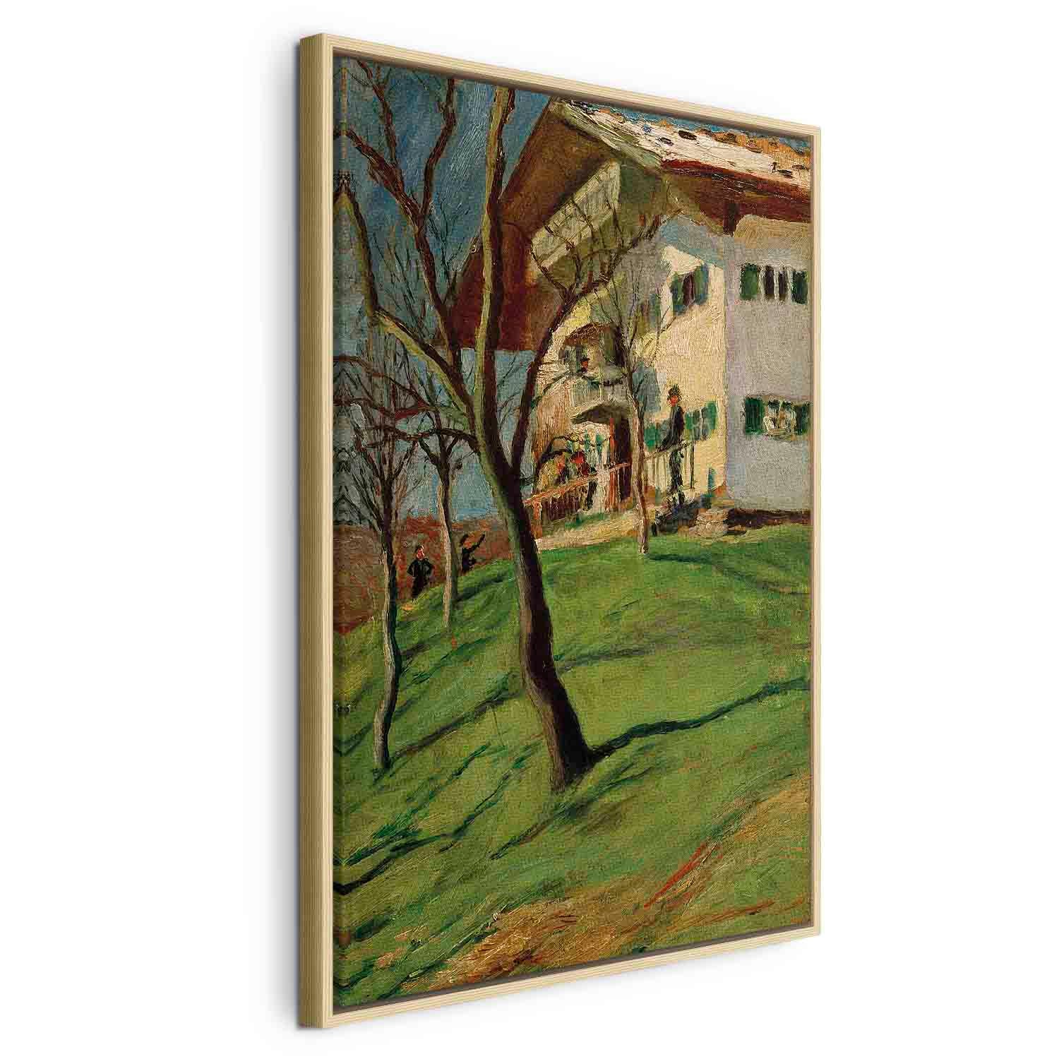 Floating Framed Canvas Art - Our Little House in Tegernsee - August Macke