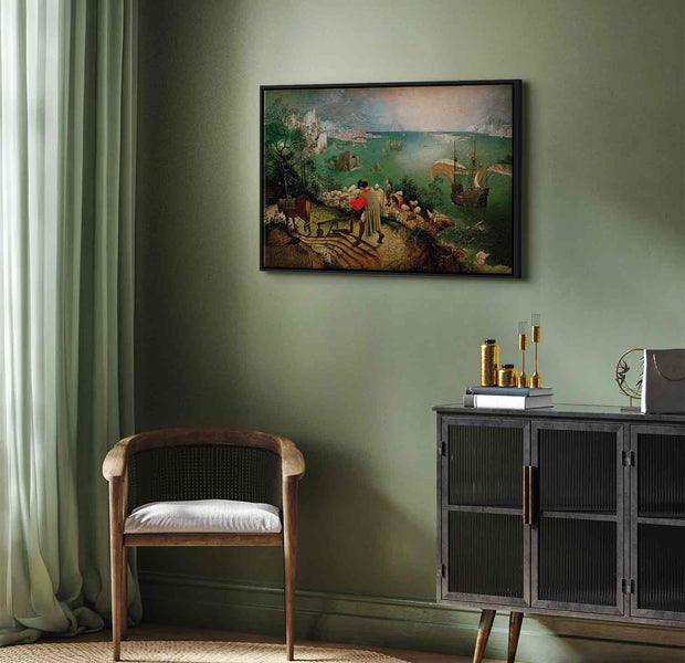 Floating Framed Canvas Art - Landscape with the Fall of Icarus - Pieter Bruegel the Elder