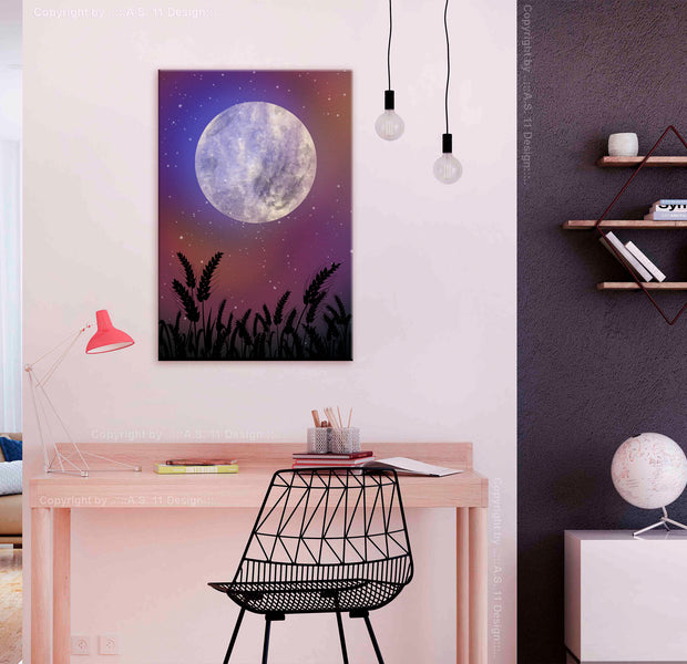 Landscape Canvas Wall Art - Night in the Country