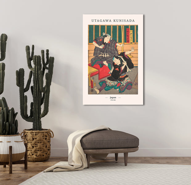 Vintage Canvas Wall Art - Japanese Woodcut