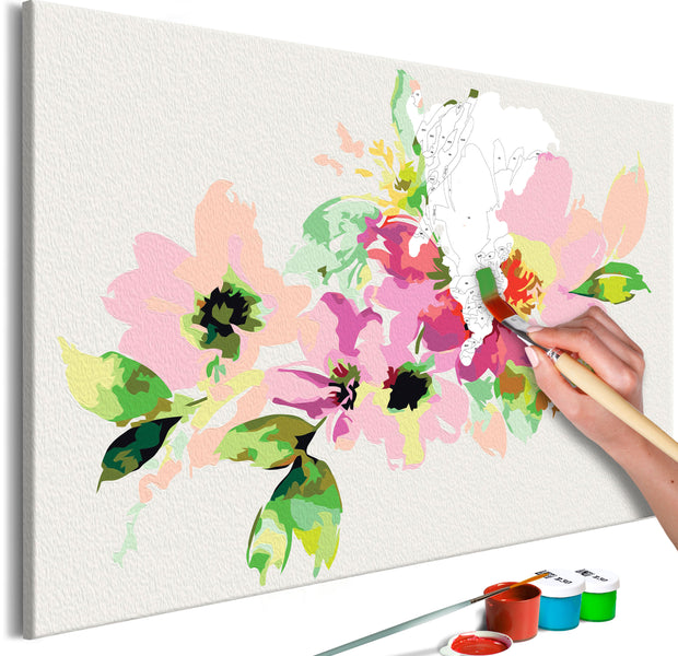 Paint By Numbers Kit - Colourful Flowers