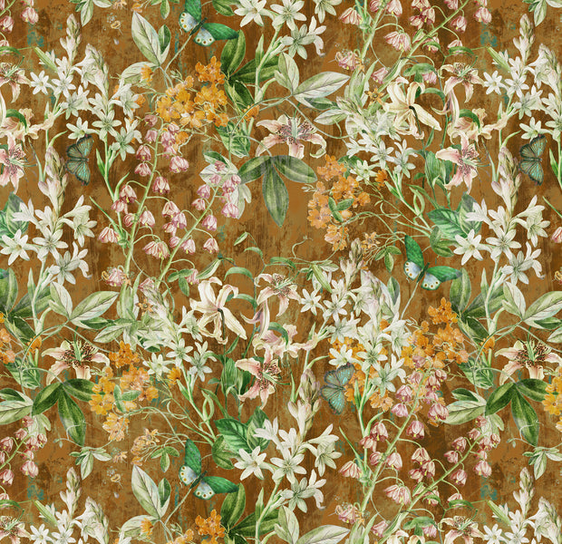 Premium Wallpaper Wall Mural - Spring Garden Brown