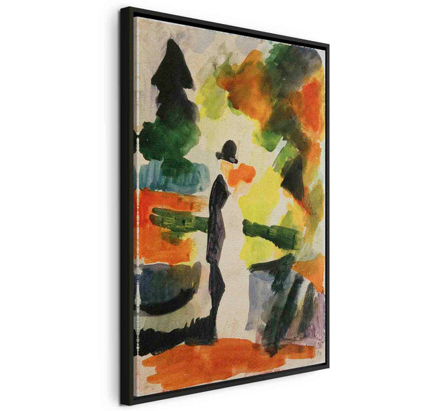 Floating Framed Canvas Art - Couple in the Park - August Macke