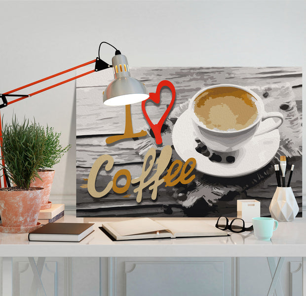 Paint By Numbers Kit - I Love Coffee