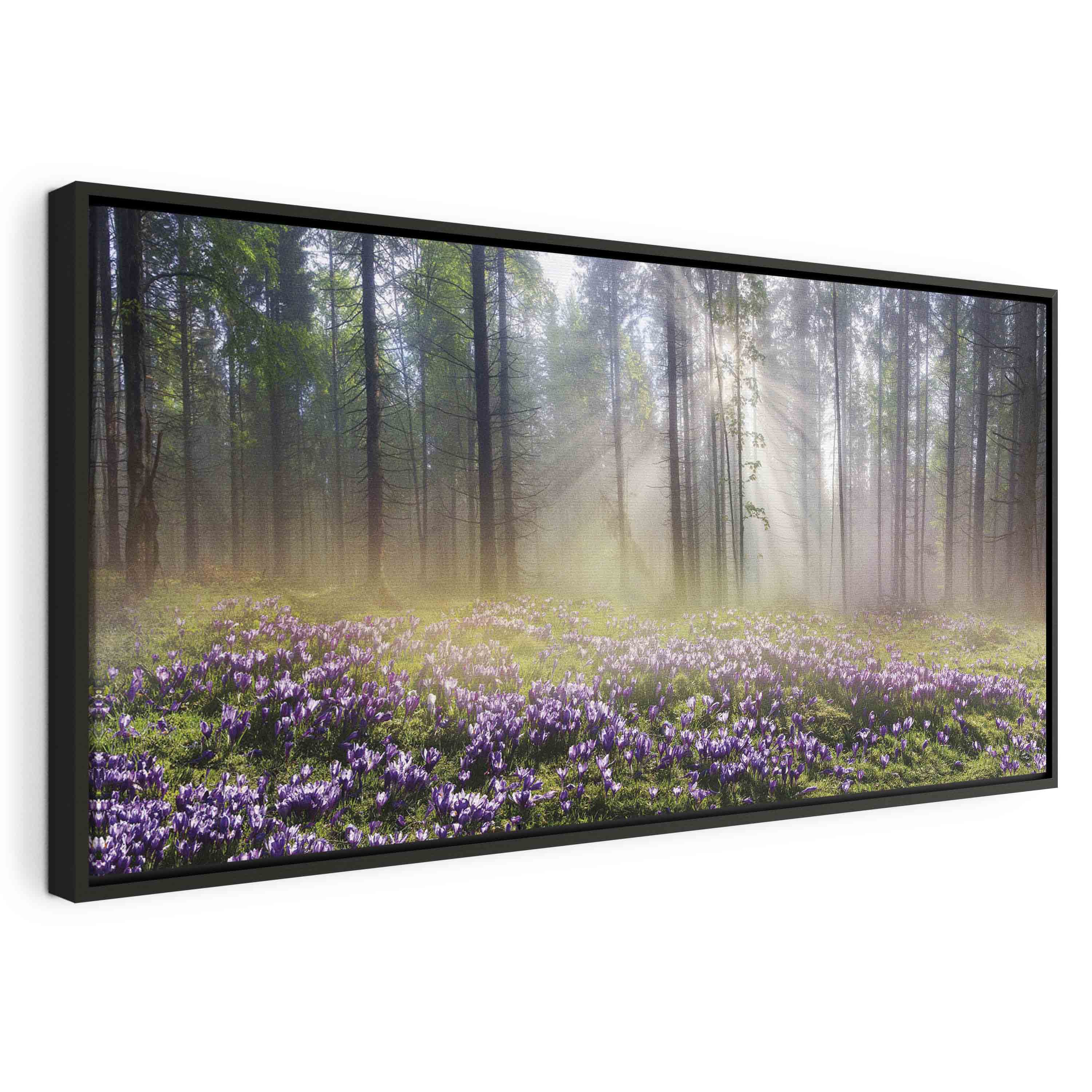 Floating Framed Canvas Art - Purple Meadow