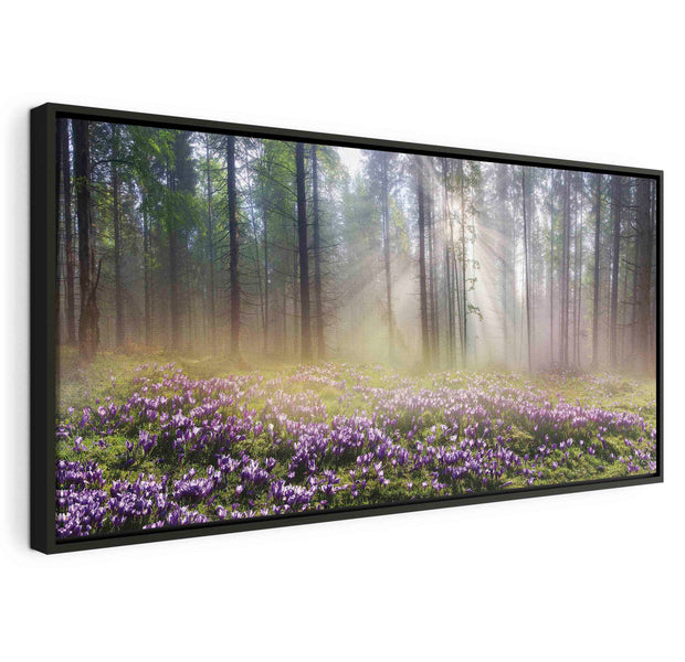 Floating Framed Canvas Art - Purple Meadow