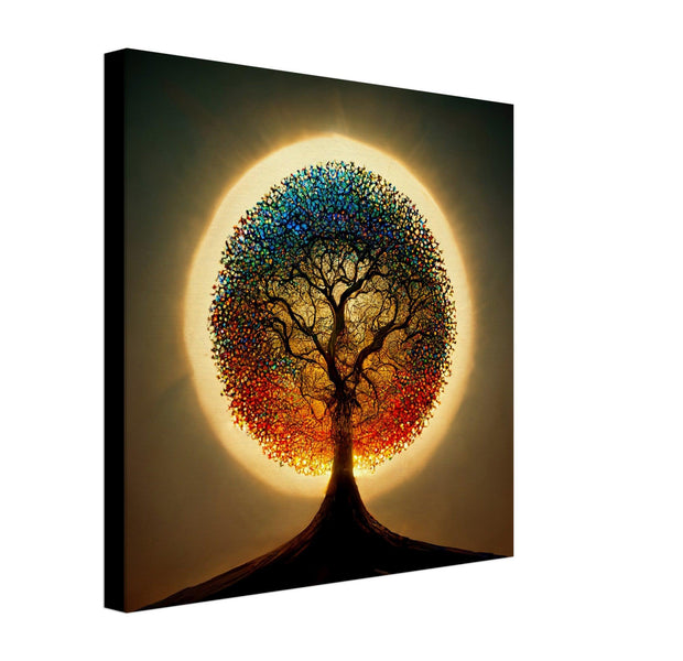 Spiritual Tree of Life Light Canvas Print