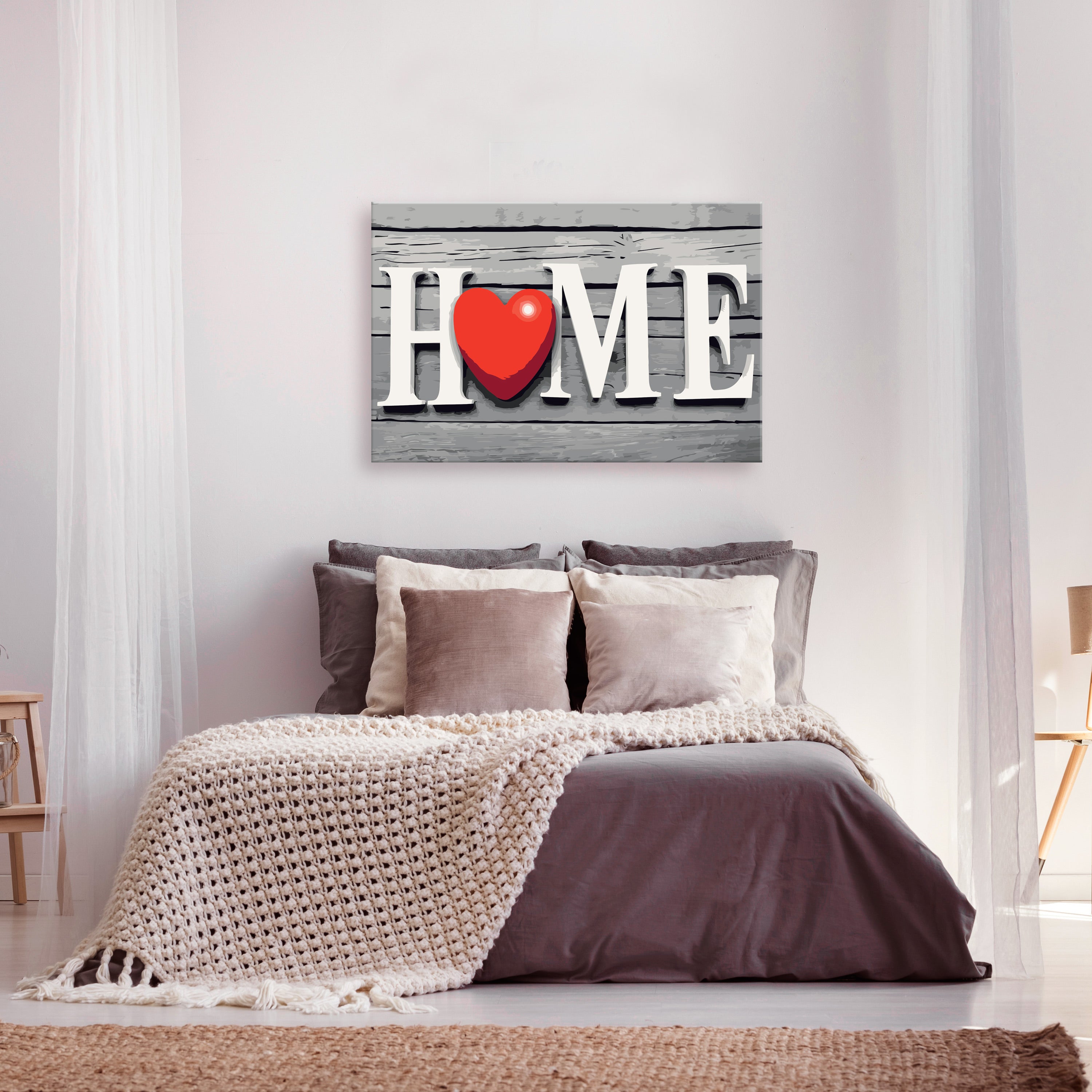 Paint By Numbers Kit - Home with Red Heart