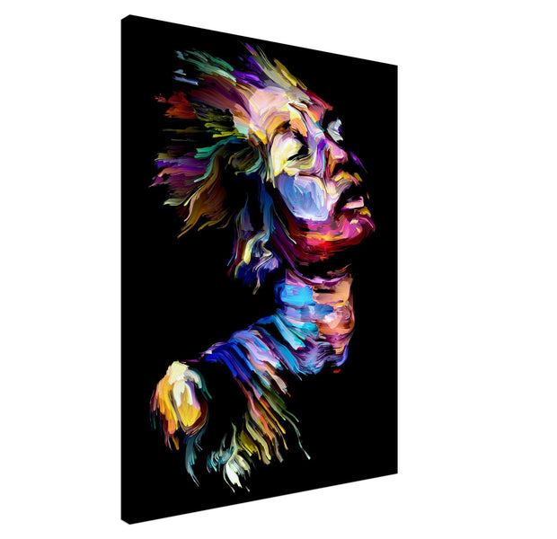 Abstract Woman Face Painting Canvas Print