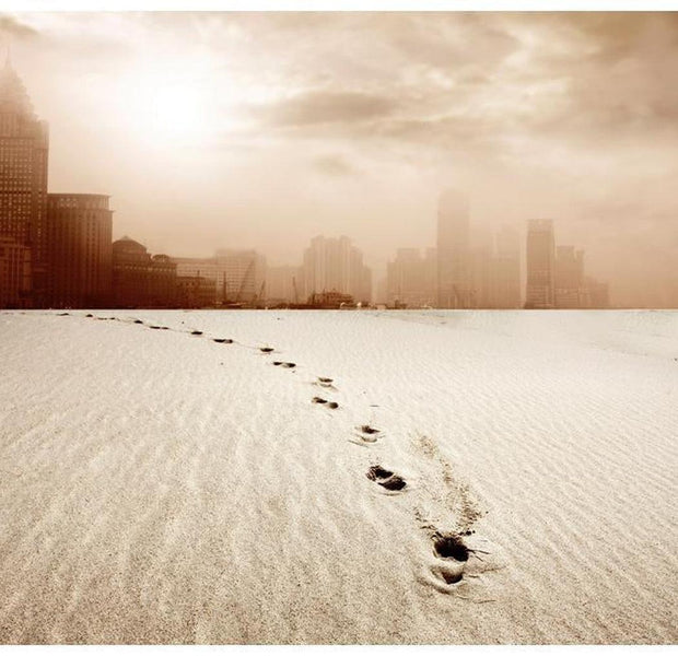 Cityscape Wallpaper Wall Mural - A Path To A Big City