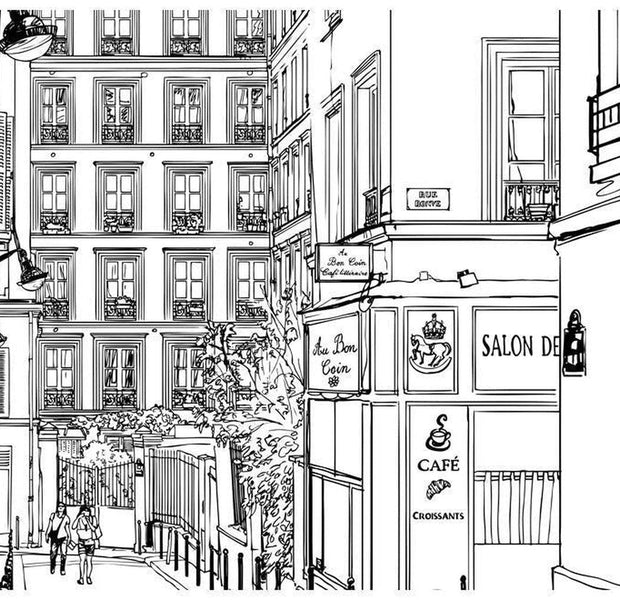 Cityscape Wallpaper Wall Mural - A Walk Through Parisian Streets