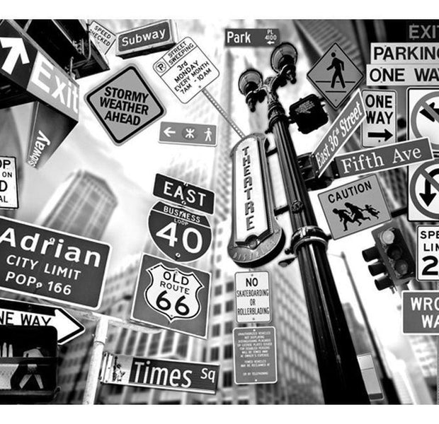 Cityscape Wallpaper Wall Mural - All Roads Lead To Manhattan