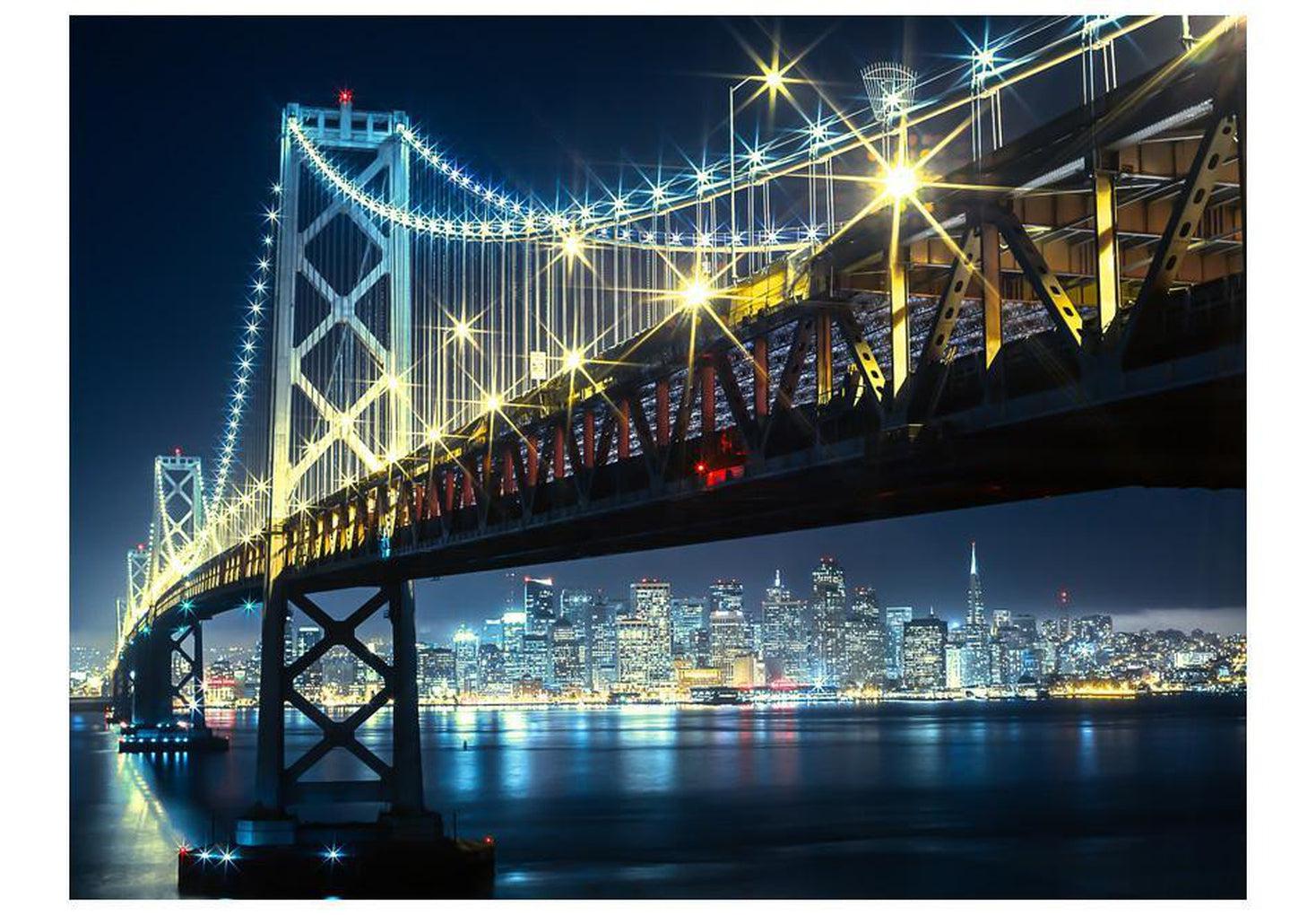 Cityscape Wallpaper Wall Mural - Bay Bridge At Night