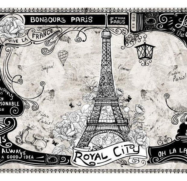 Cityscape Wallpaper Wall Mural - Bonjour Paris